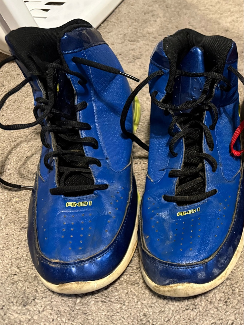 And1 Blue High-Top Sneakers with Black Laces
